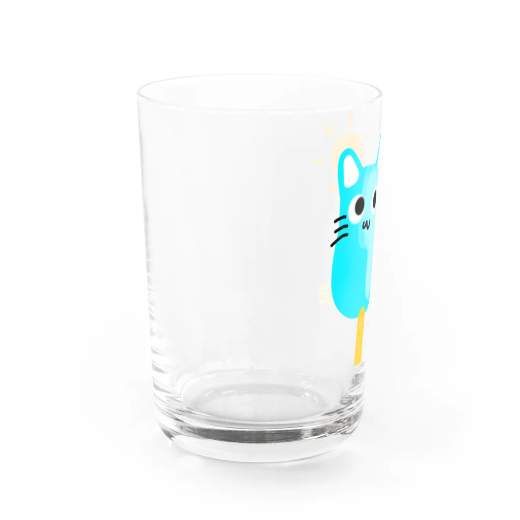 たまねこのアイスを愛する猫 Water Glass :left