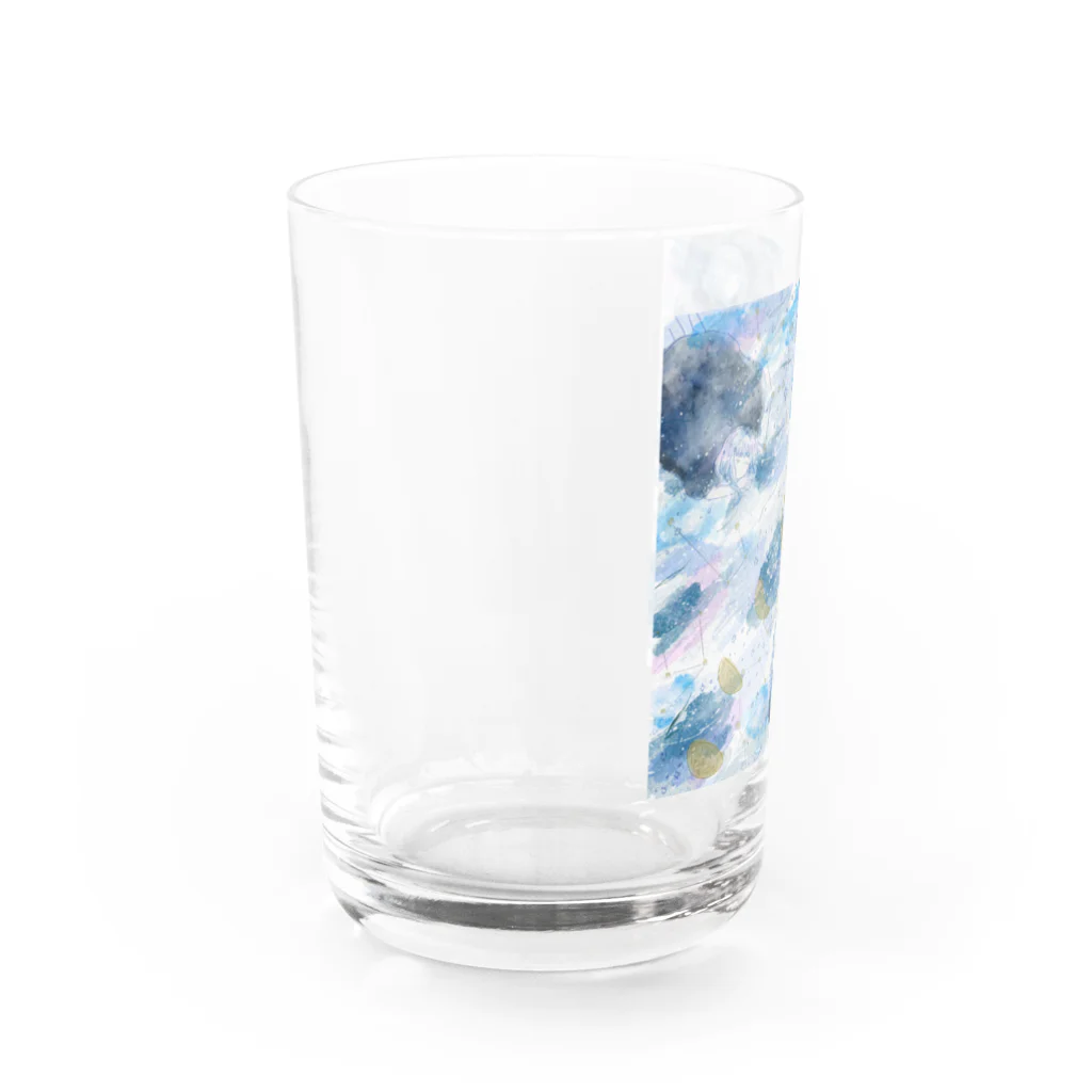 雨上がりの合図のmoon phase Water Glass :left