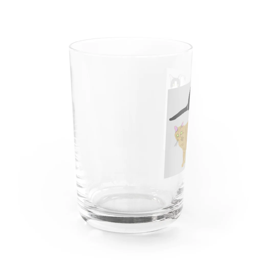 刺し屋シュガーアリスの猫と猫 Water Glass :left