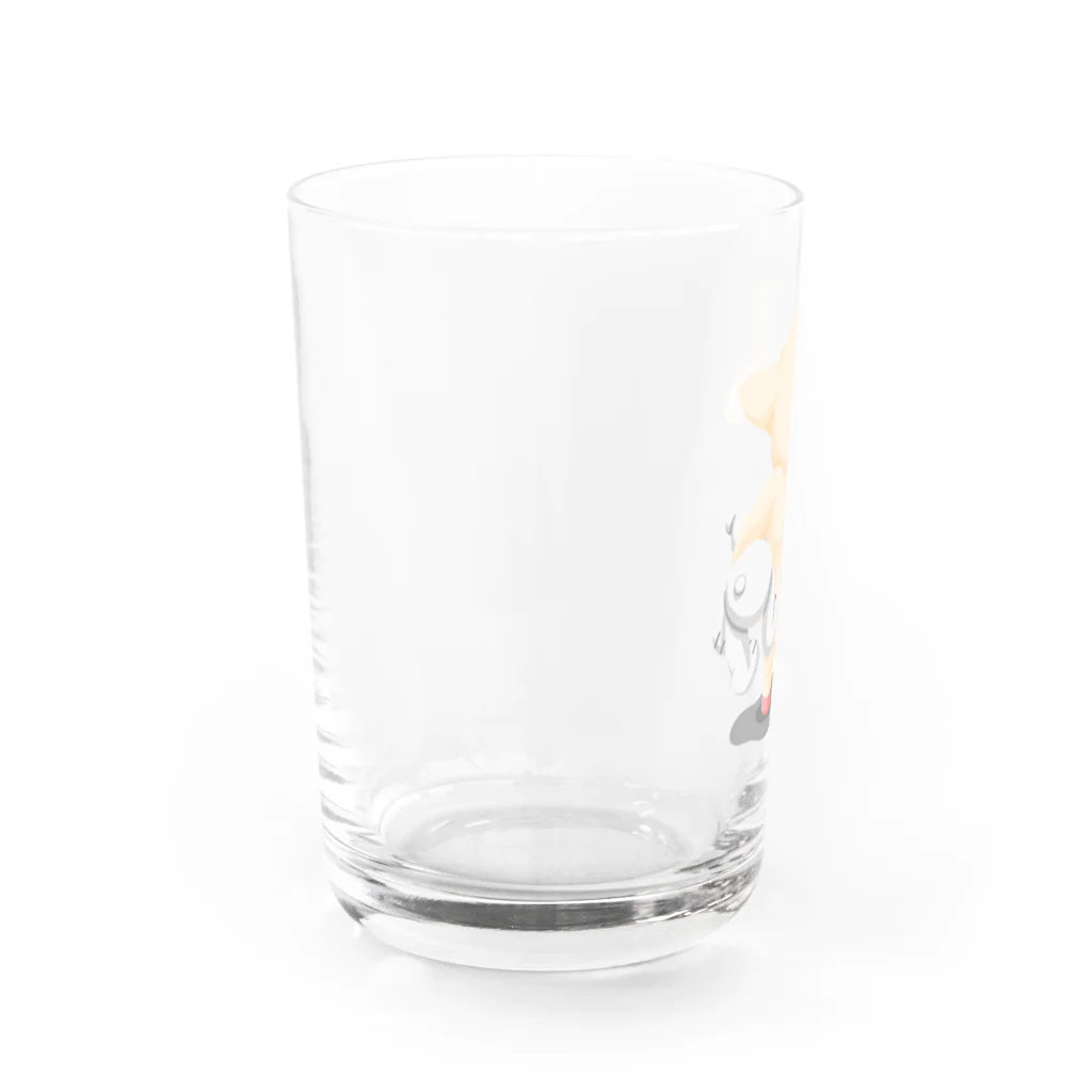 mei-channel SUZURI店のメイとトト　（カラー） Water Glass :left