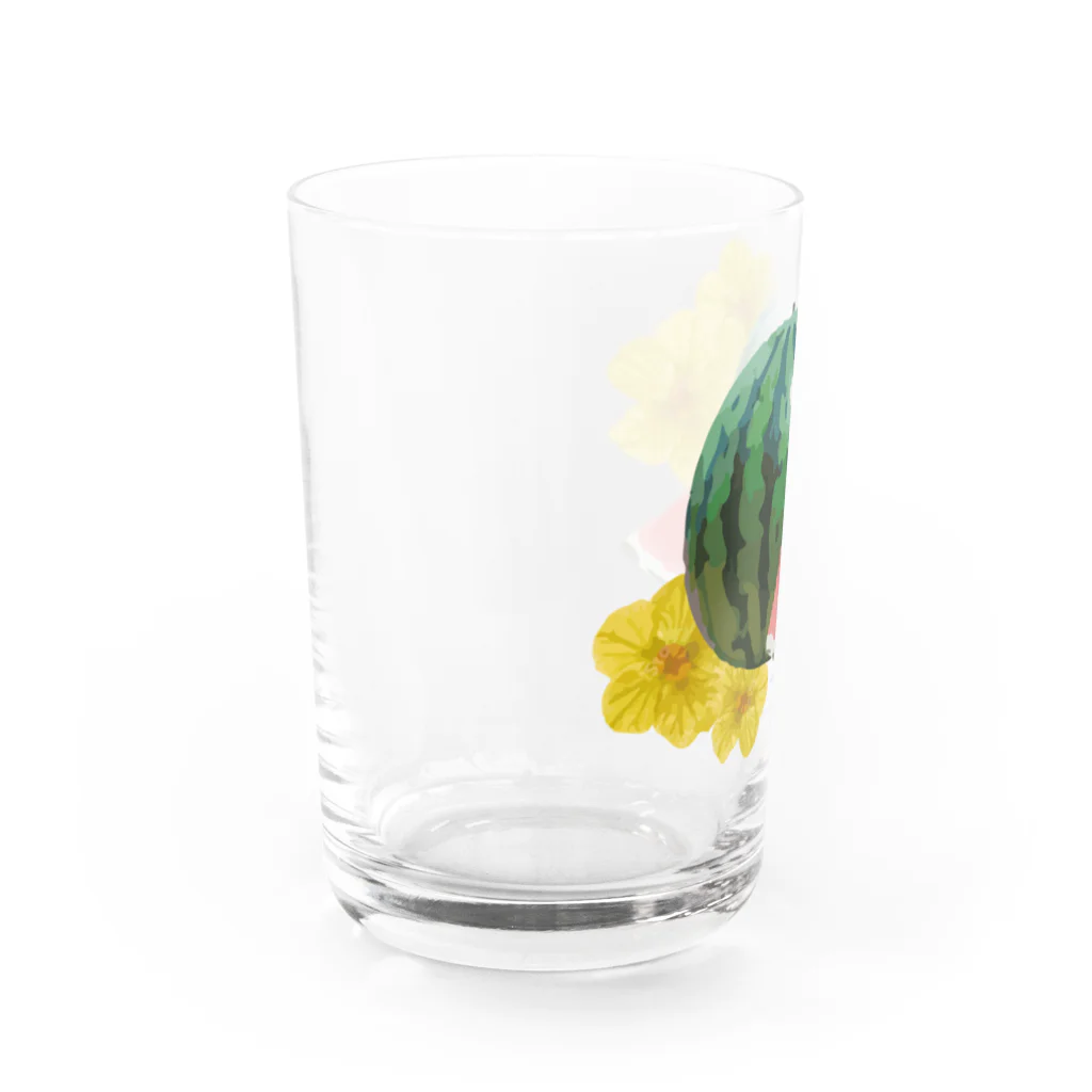 cheat omeletteのスイカの花 Water Glass :left