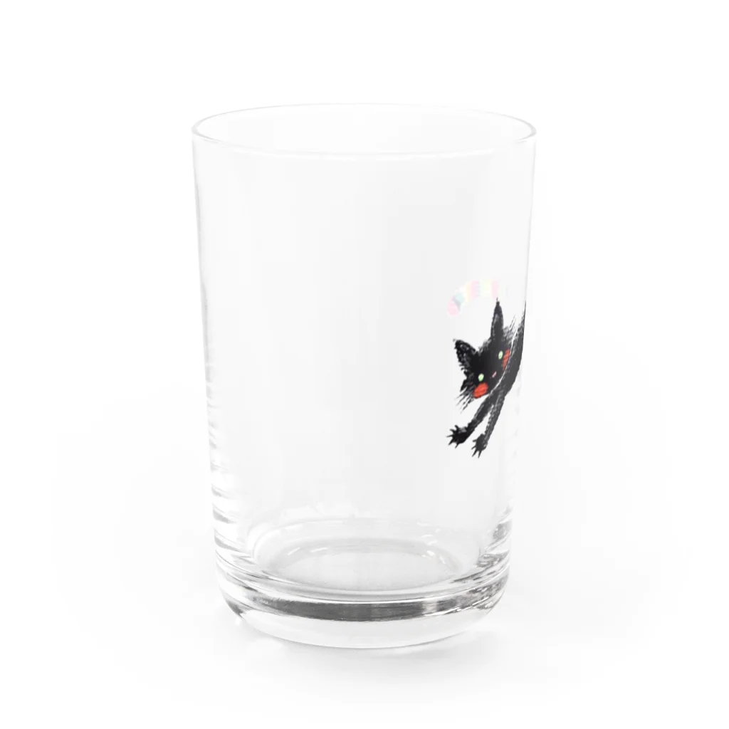 かまくらまいのくつしたくろねこ Water Glass :left