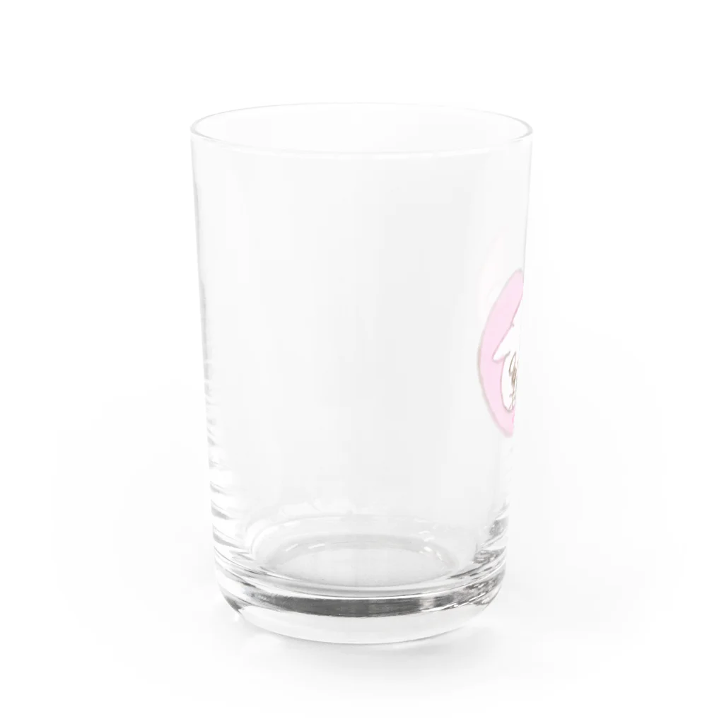 【ホラー専門店】ジルショップのハートのブタちゃん＊イラスト＊鉛筆画 Water Glass :left