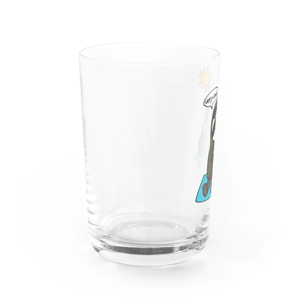 ナマケモノ屋さんのサマーバケーションなナマケモノさん Water Glass :left