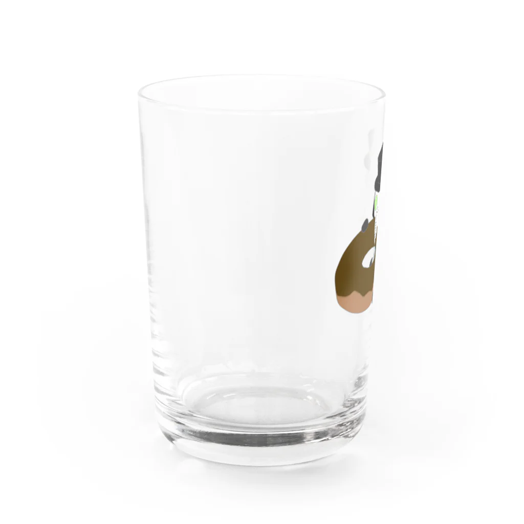 天空海洋研究会のドーナツもぐもぐペスト君 Water Glass :left