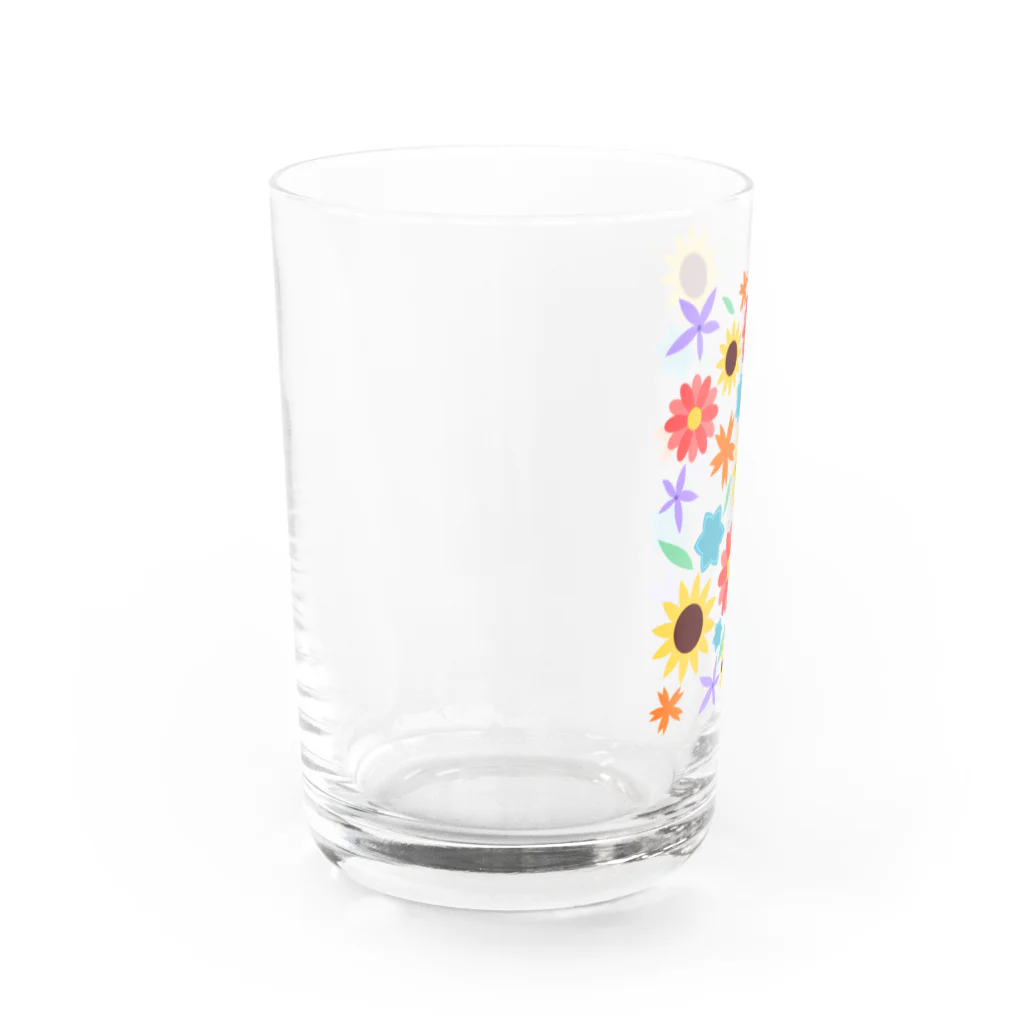 A33のレインボープライド　フラワー Water Glass :left