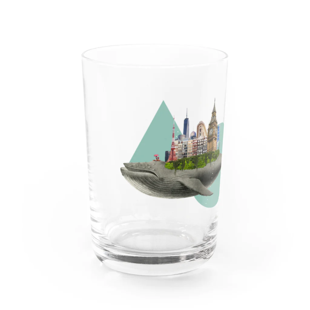 Leirion Hand Creationのwhale city Water Glass :left