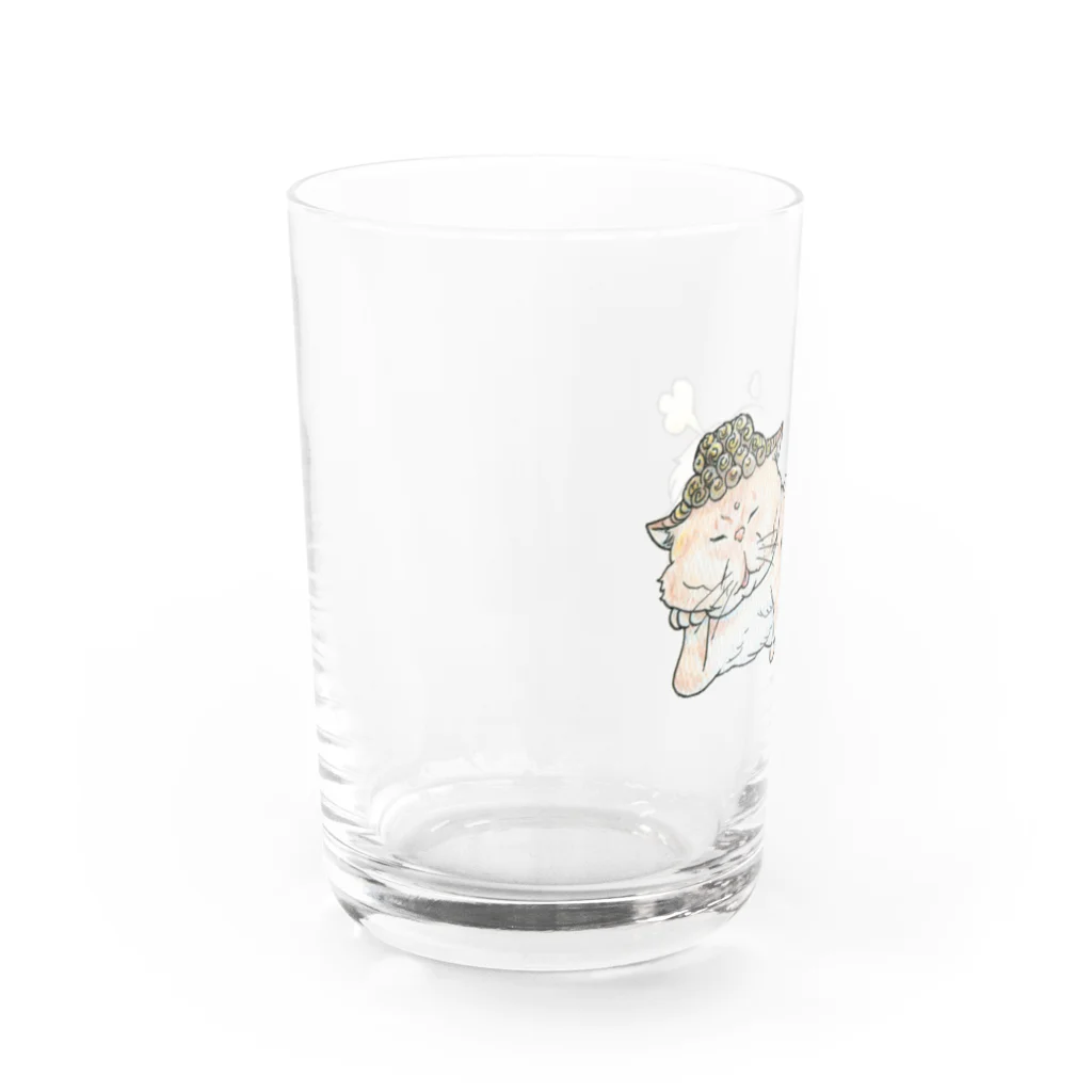 猫神神社の仏ニャン Water Glass :left