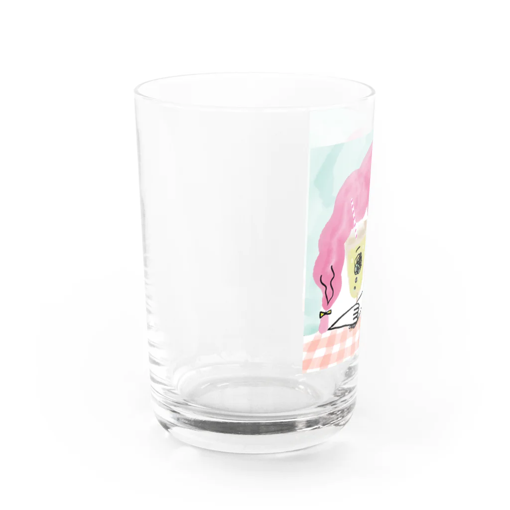 泣く人のレモネードの向こうから見てる Water Glass :left