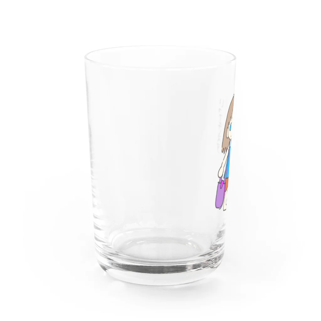 お絵描き家族の絵本屋さんのはるこず ちゃん Water Glass :left