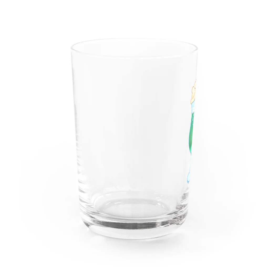 あいのメロンソーダとほほえみくまさん Water Glass :left