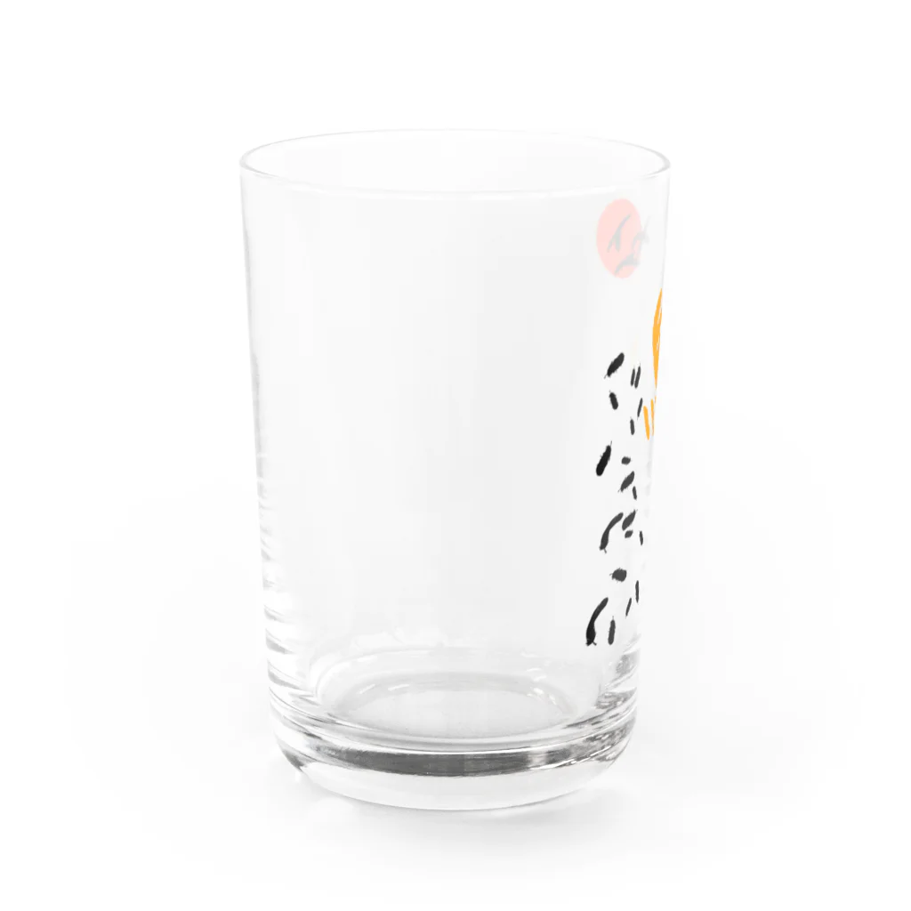 Siderunの館 B2の和デザインな烏(黒)  Water Glass :left