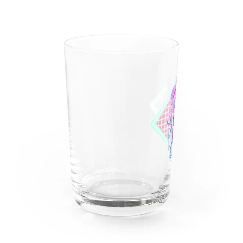 ぴらりのしゅわしゅわ★クリームソーダ Water Glass :left