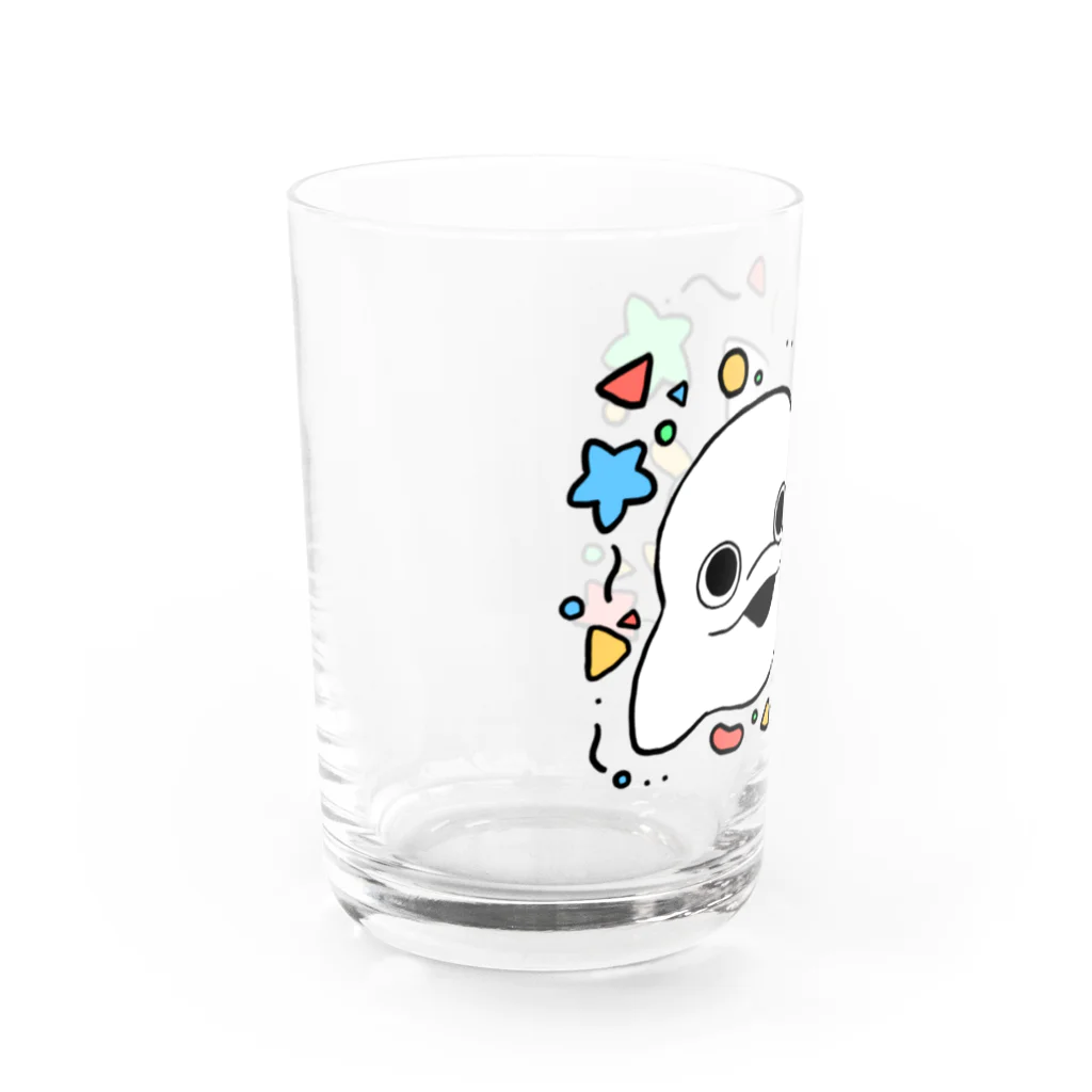 まろやか海の家のまろとおさかなさん Water Glass :left