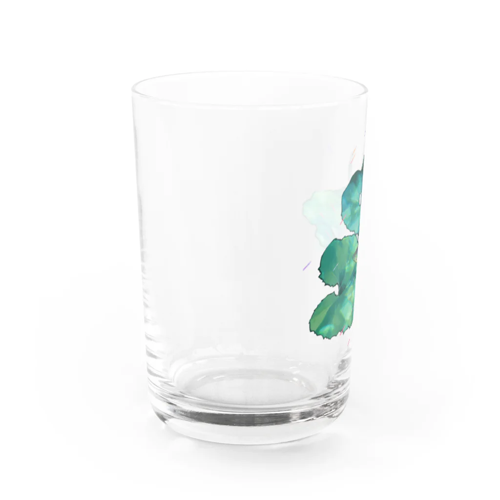 rakkosoda / コマイの葉っぱと魚と雨 Water Glass :left