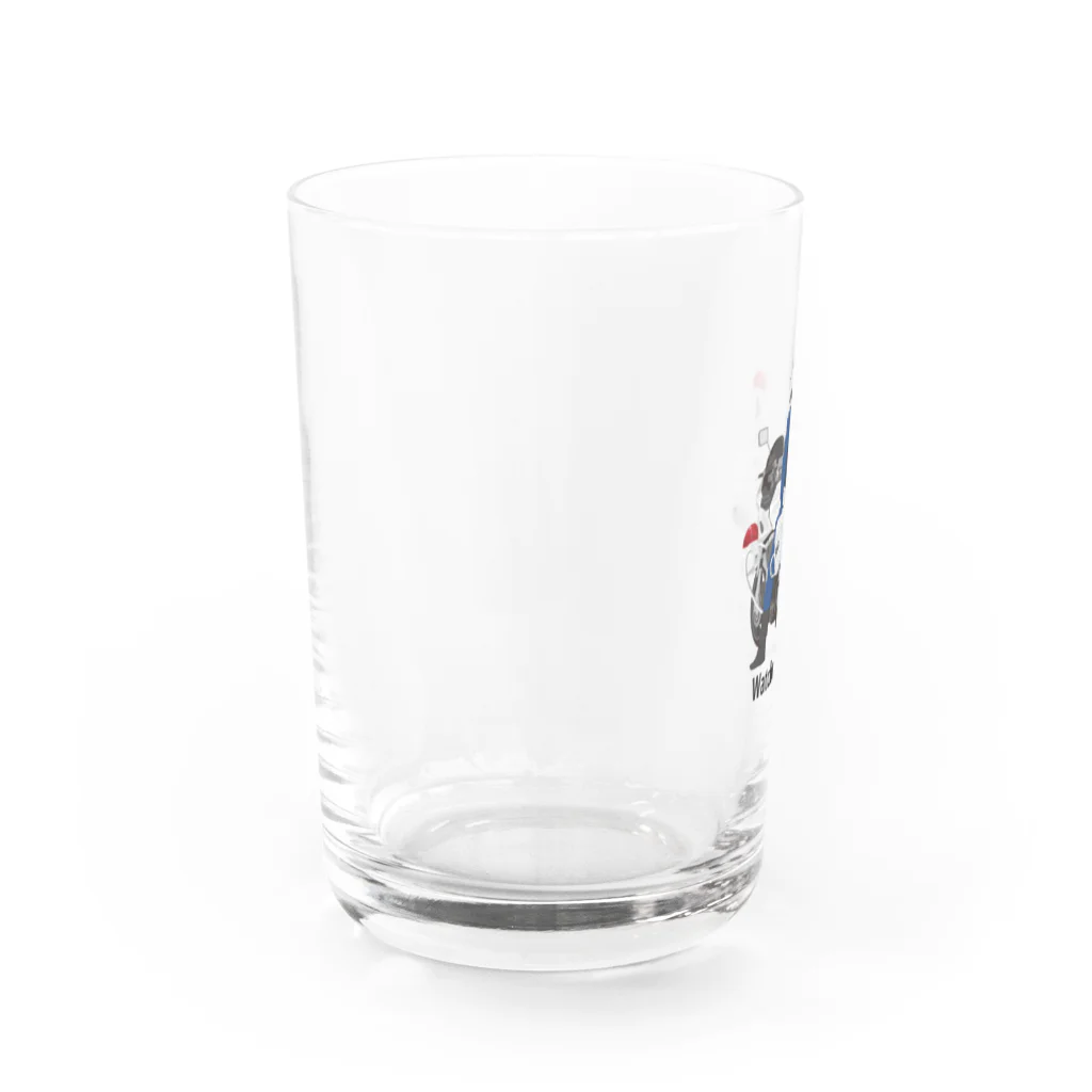 まんもすの白バイ隊員　後ろ姿 Water Glass :left