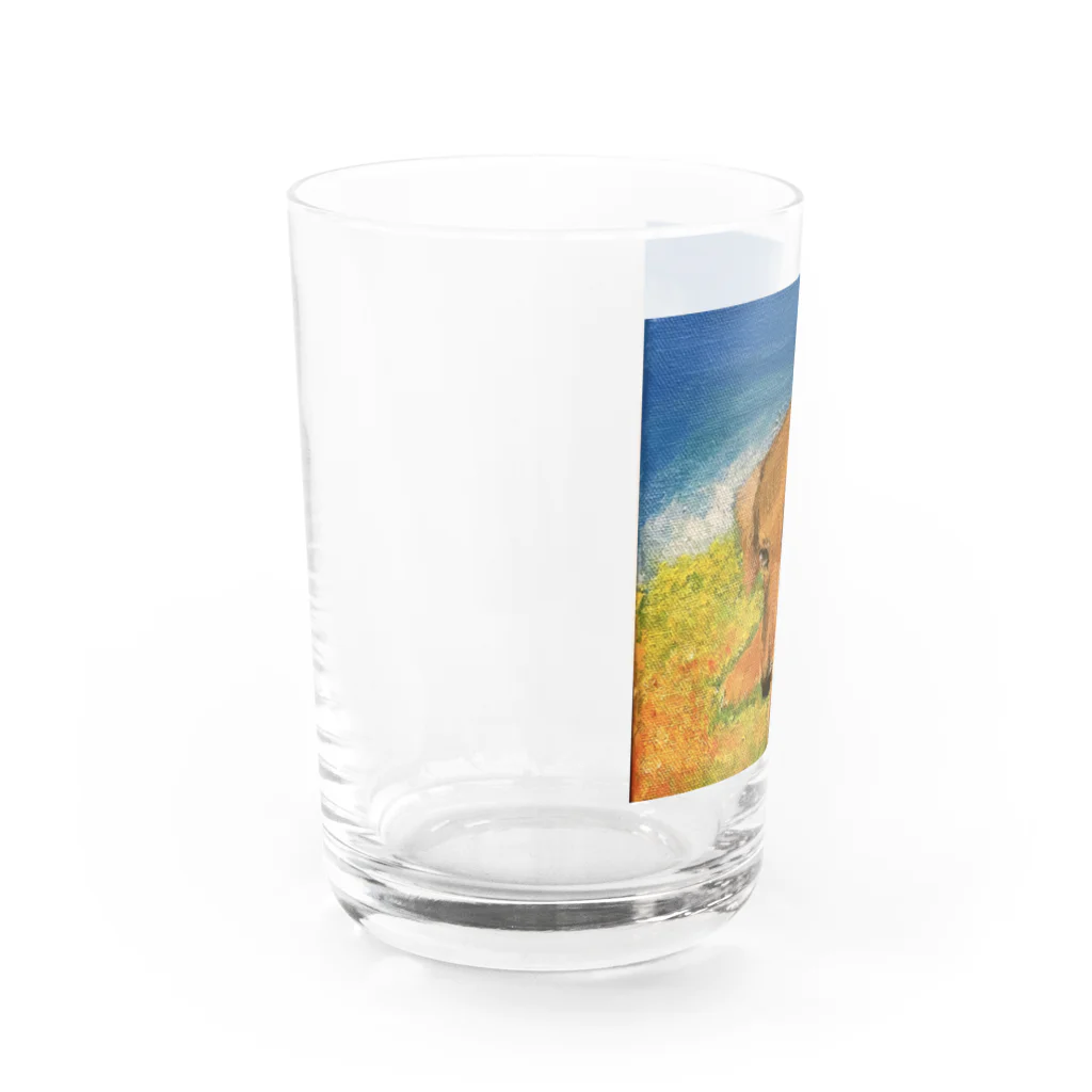 ギャラリー縁のダックスフンド Water Glass :left