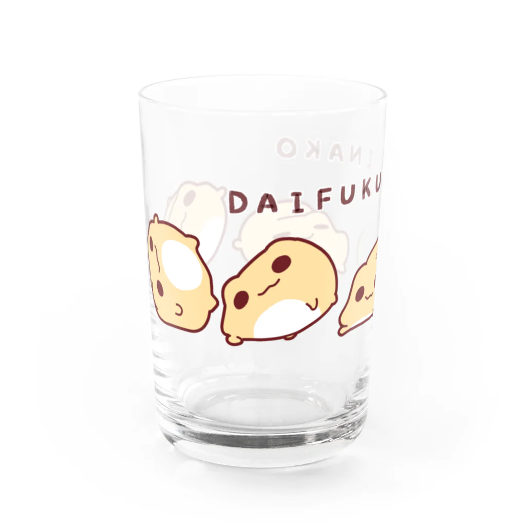 しろくろショップのだいふくきなこ　ごろん Water Glass :left