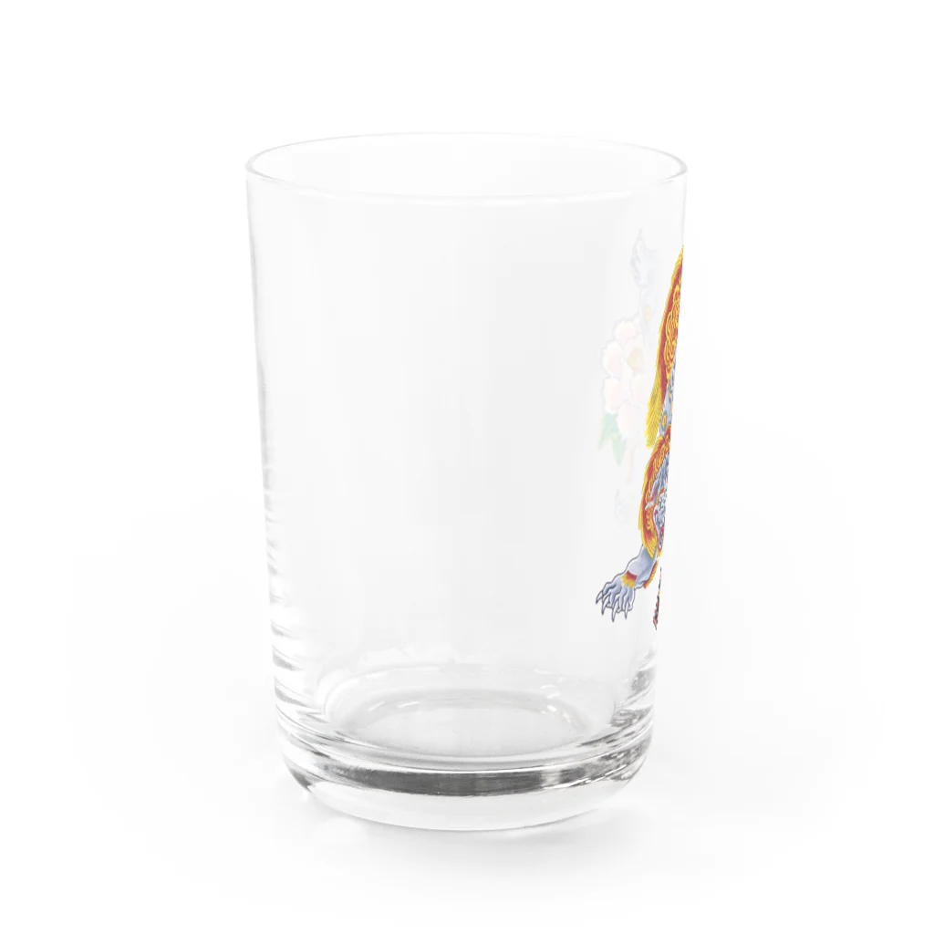 2438 DESIGNの唐獅子牡丹 / Karajisi-Botan グラス左面