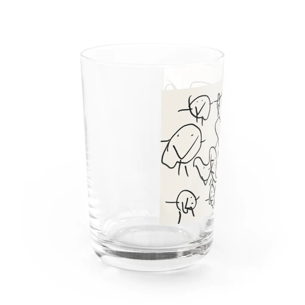 餅の山美術館の芋たち Water Glass :left