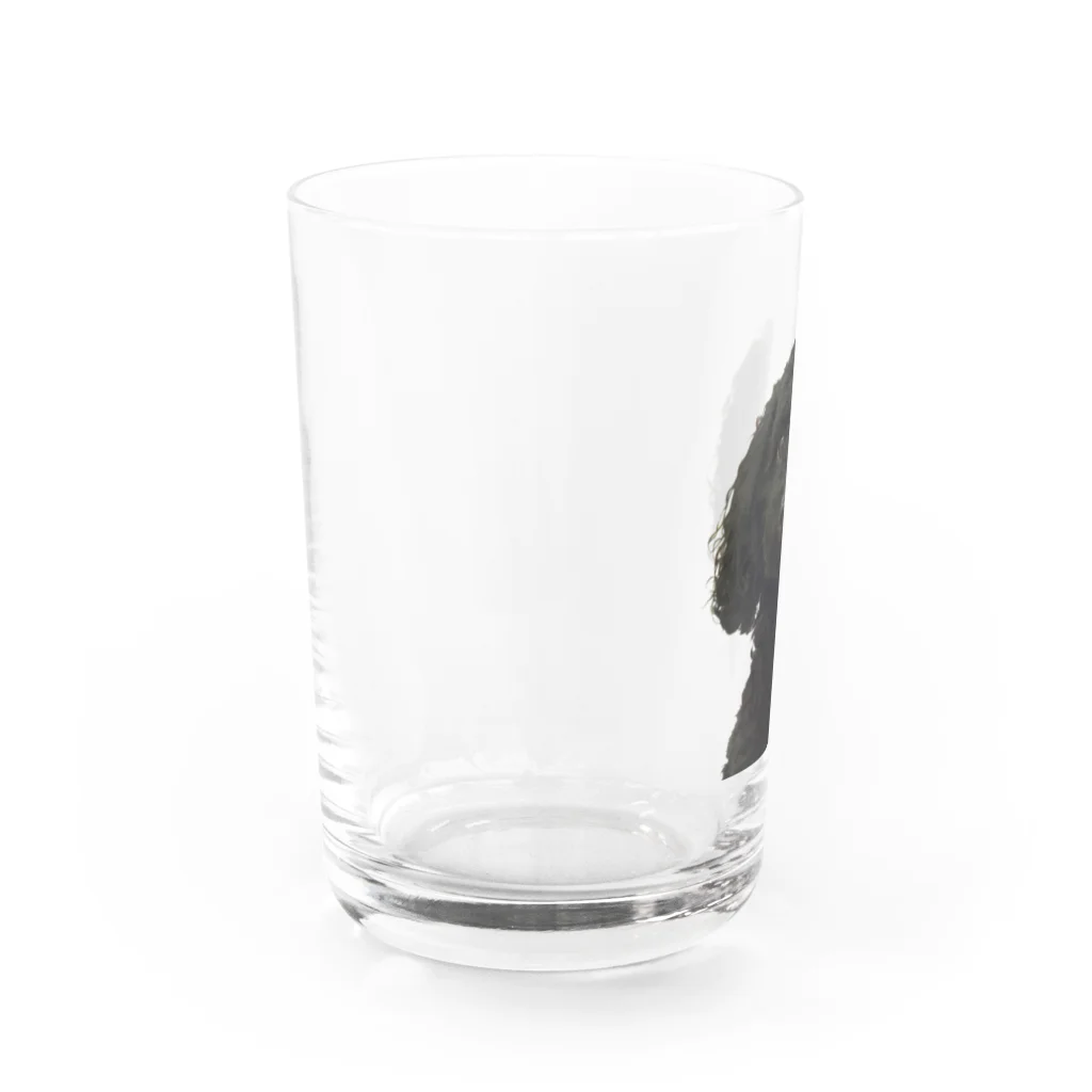 下田村の黒いトイプードル Water Glass :left