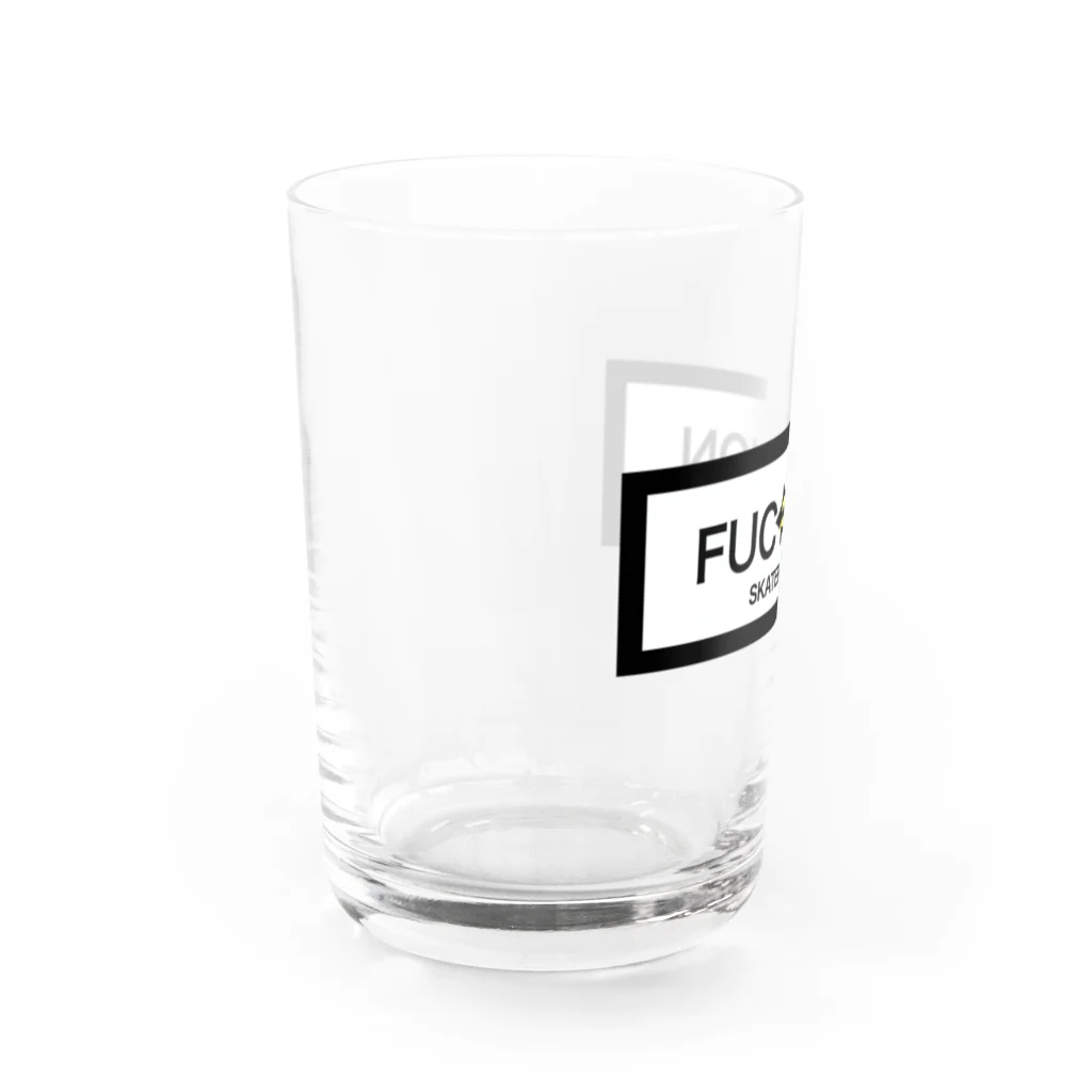 FUCKINONのロゴ Water Glass :left