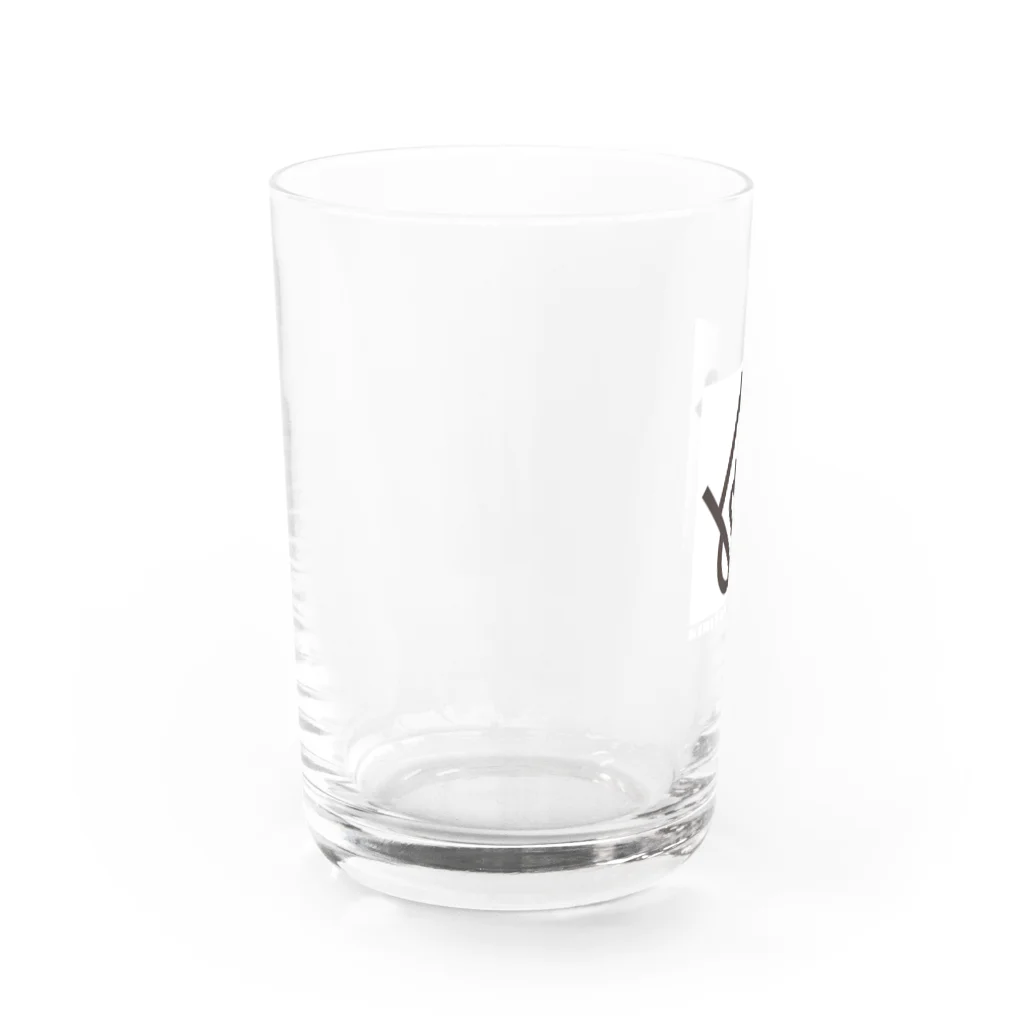 桐谷こむぎのおみせｽｽﾞﾘ支店の桐谷こむぎロゴ・白 Water Glass :left