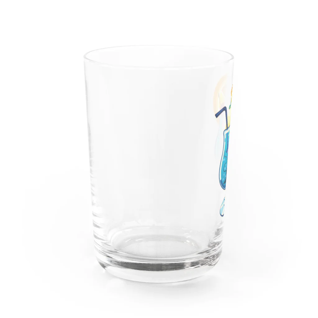 みなとまち層のトロピカル·マンタソーダ Water Glass :left