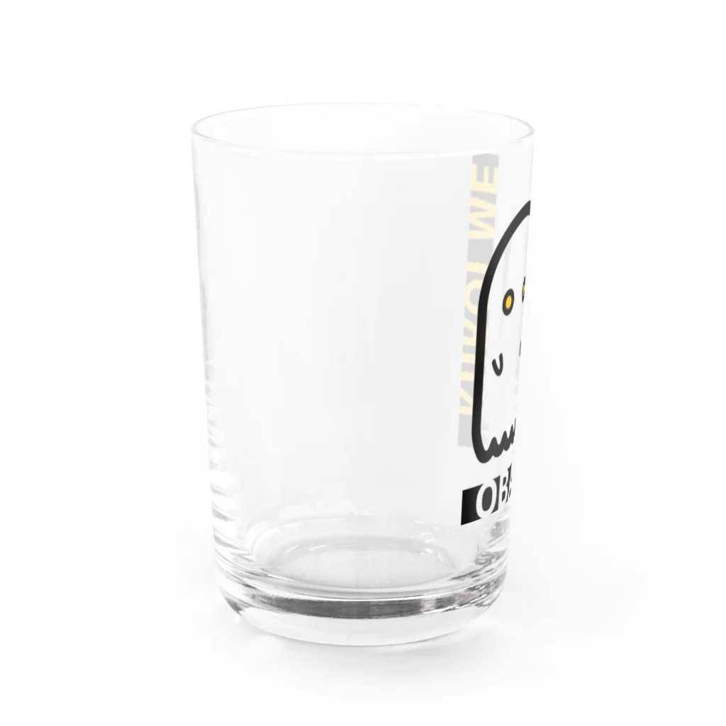 高堂玲/イラストの方の黄色い目のオバケ Water Glass :left