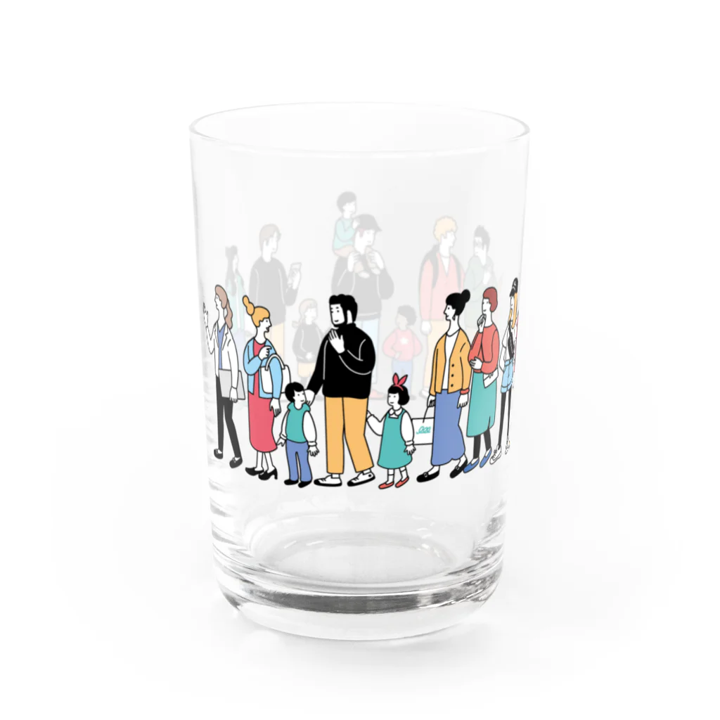 マツの大勢の人たち Water Glass :left