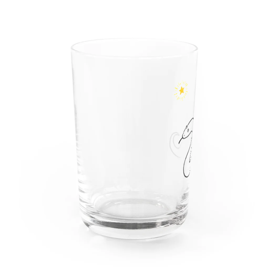 おにぎり屋の一番星をみつけたホシニラミスナボア Water Glass :left