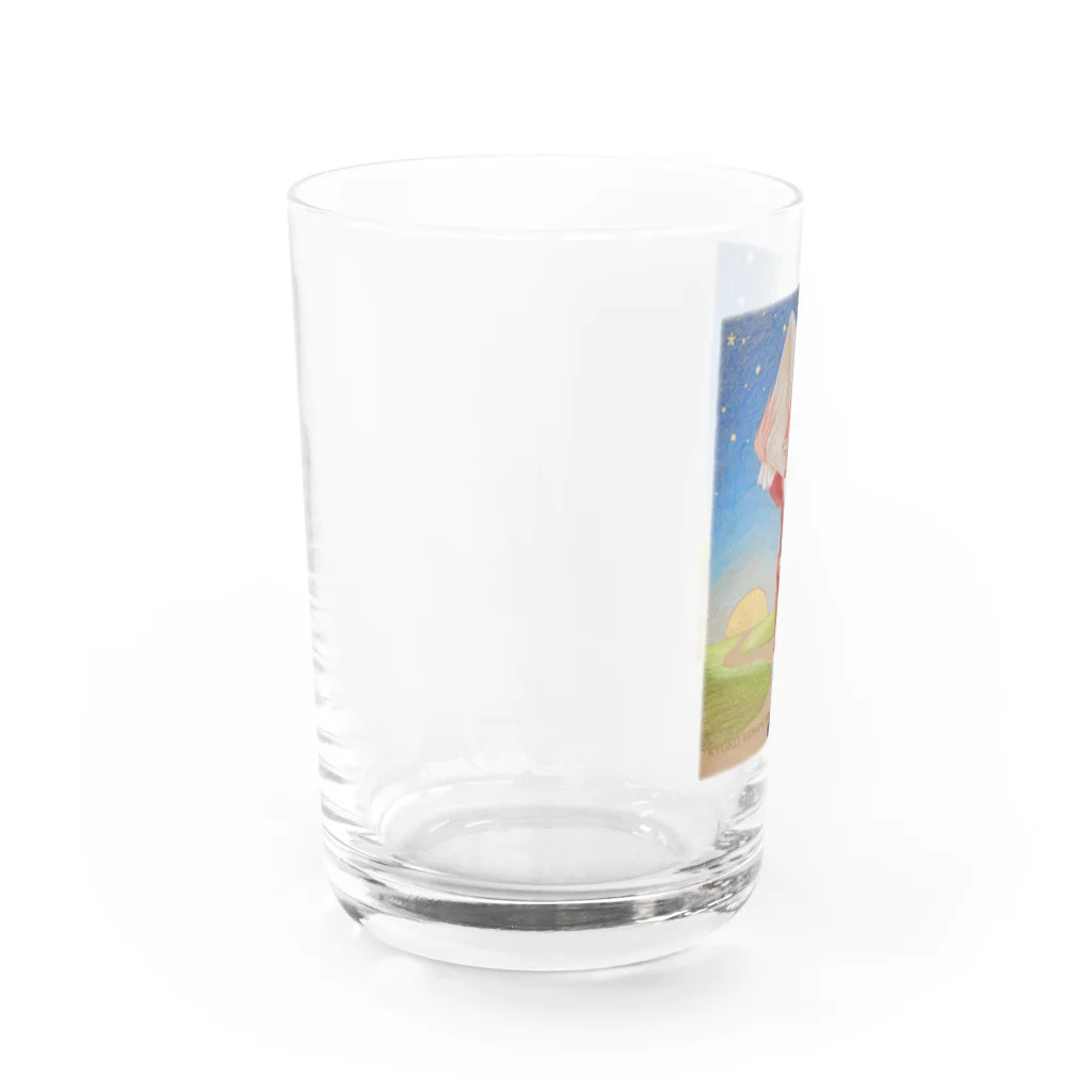 くまきち＠kyonyamamotoの不思議な国のフィッシュフットマンとにゃん Water Glass :left