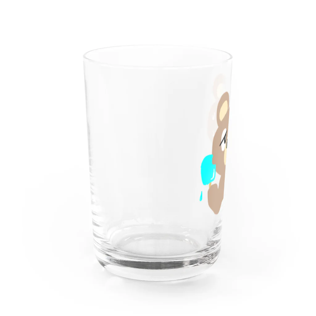 KumaNekoのくまとアイス Water Glass :left