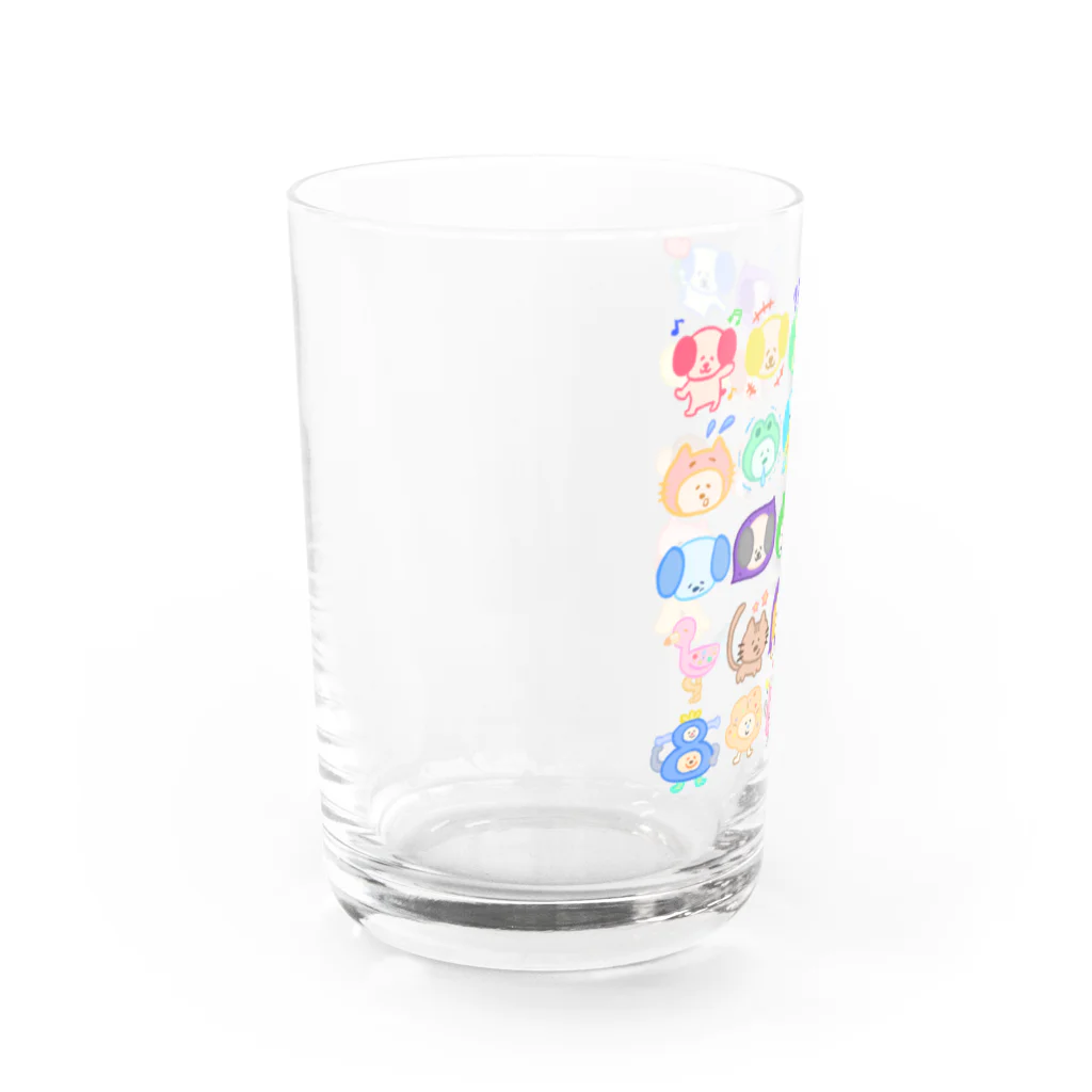 こどもいぬ｜ぬいぐるみ・絵のパステル こどもいぬフレンズ Water Glass :left