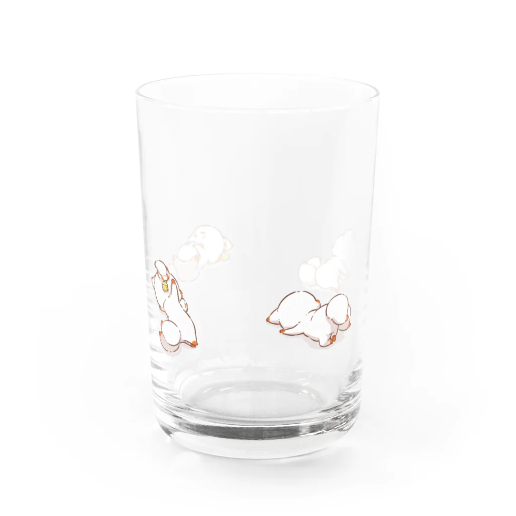 てnこSHOPの寝る。（文字なし） Water Glass :left