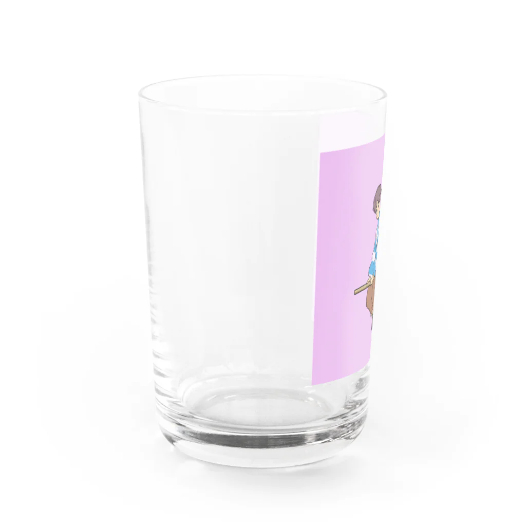 フジスケッチ | fuji sketchのほうき少年 Water Glass :left