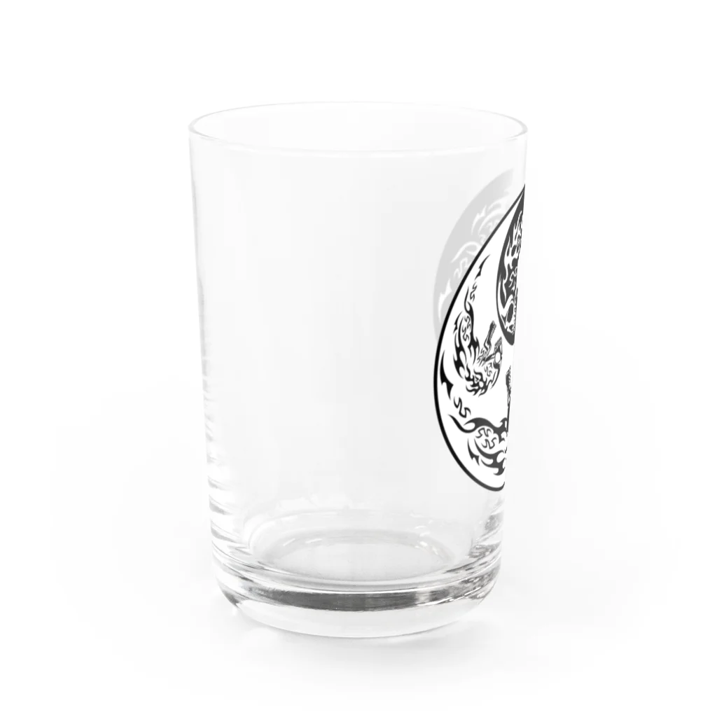 Ａ’ｚｗｏｒｋＳの陰陽二連髑髏 旋転（オリジナル家紋シリーズ） Water Glass :left