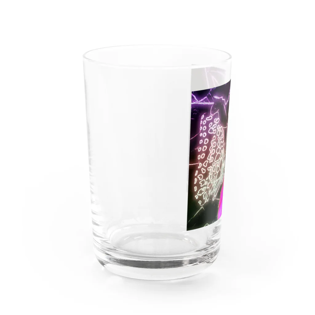 MYO ART の蝶と花　バタフライ Water Glass :left