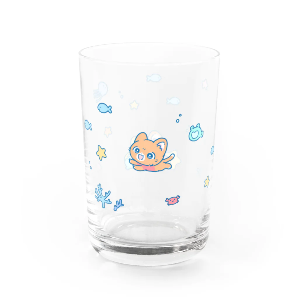 スタジオななほしのうとうと海水浴グラス Water Glass :left