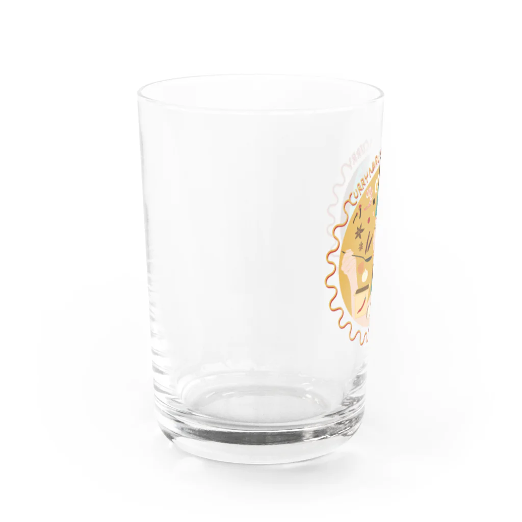 華麗なるスパイスカレー部のショップのcurry naru Tシャツ Water Glass :left