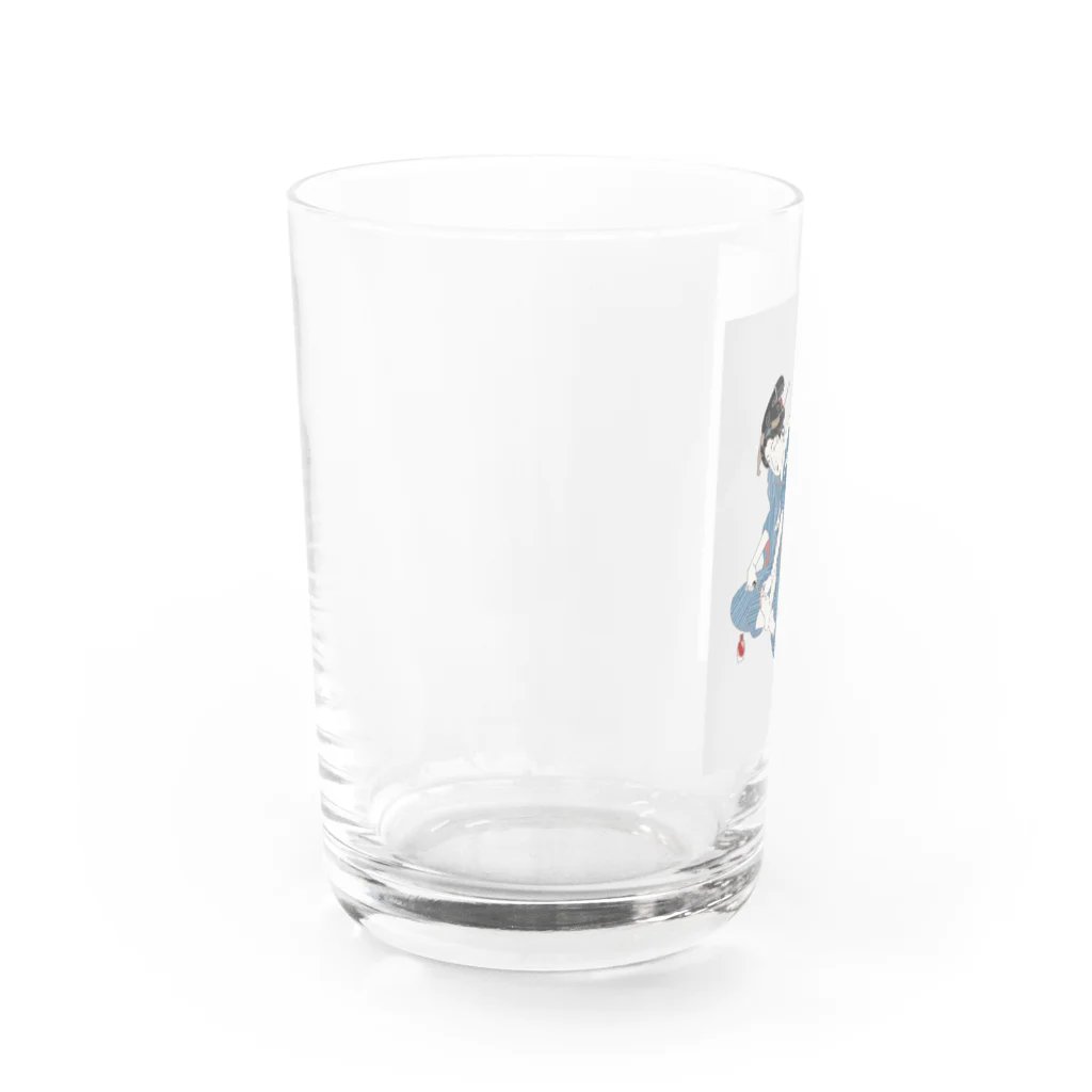 keeeeeep smilingのビューティー選手権　#かみぐせ絶好調 Water Glass :left