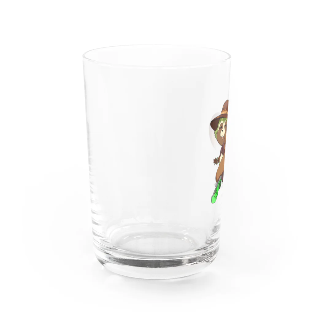 Ponpokoshop_kukuのたぬきのたぬラクン君 Water Glass :left