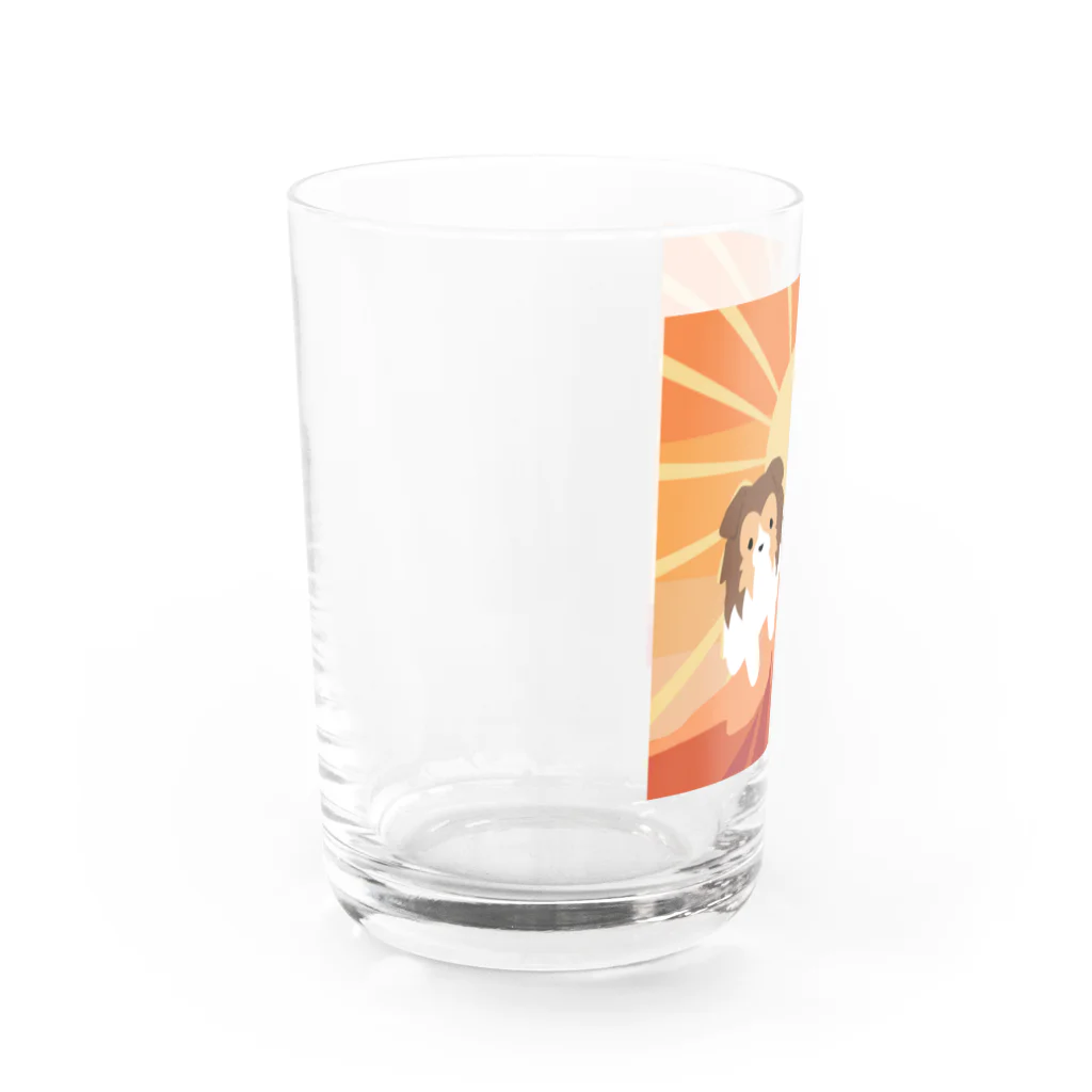 Kotetsu diary(SUZURI店)のシェルティ×富士山(赤) Water Glass :left