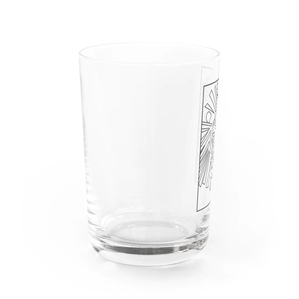 chicodeza by suzuriのライオンの線画マーク Water Glass :left