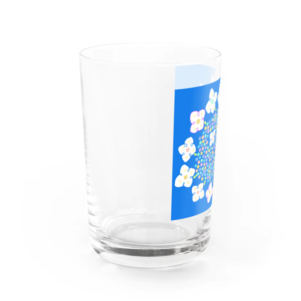 やまてつこのこんぺいとうみたいな紫陽花 Water Glass :left