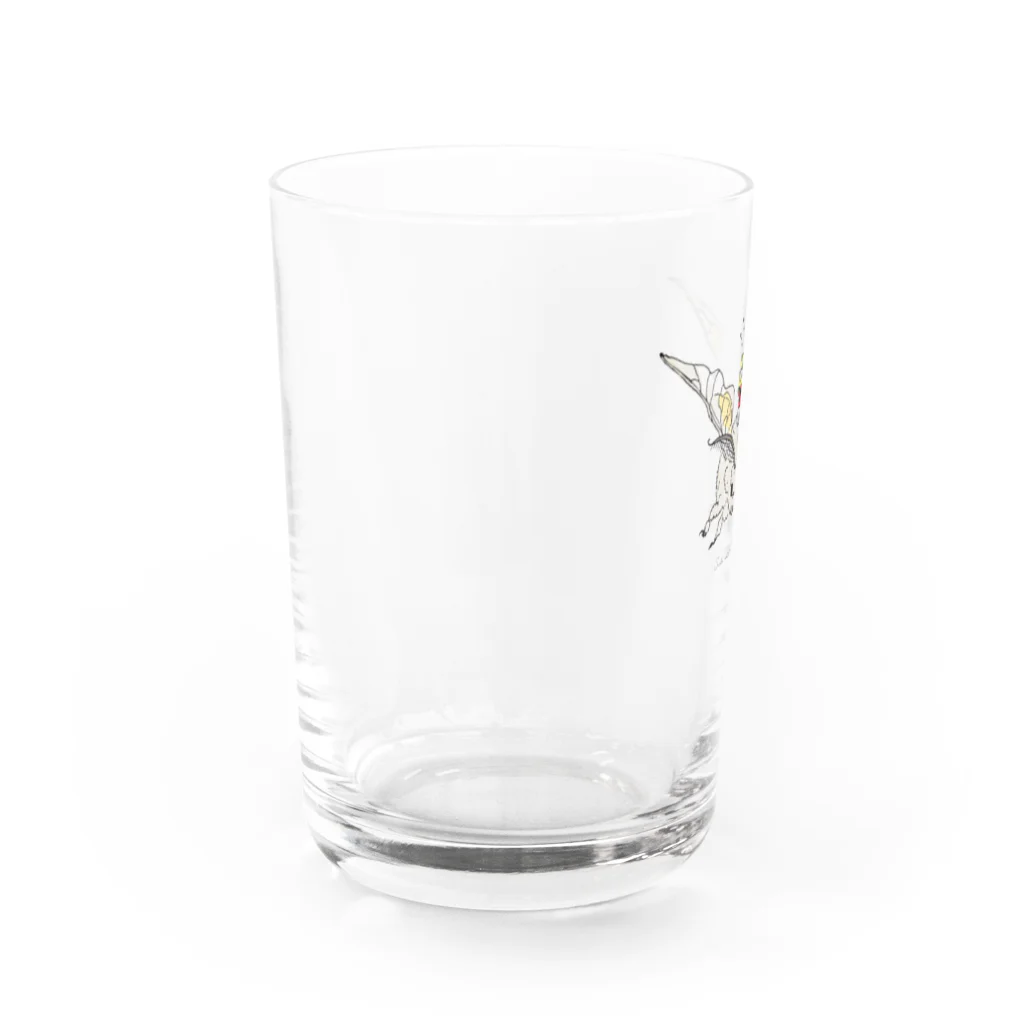 SHAKUTORIMUSHIのかいこがとわたし#silk moth and me Water Glass :left