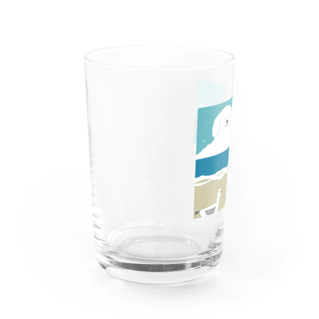 さかもと きなこのWEBショップのBIGいぬ Water Glass :left