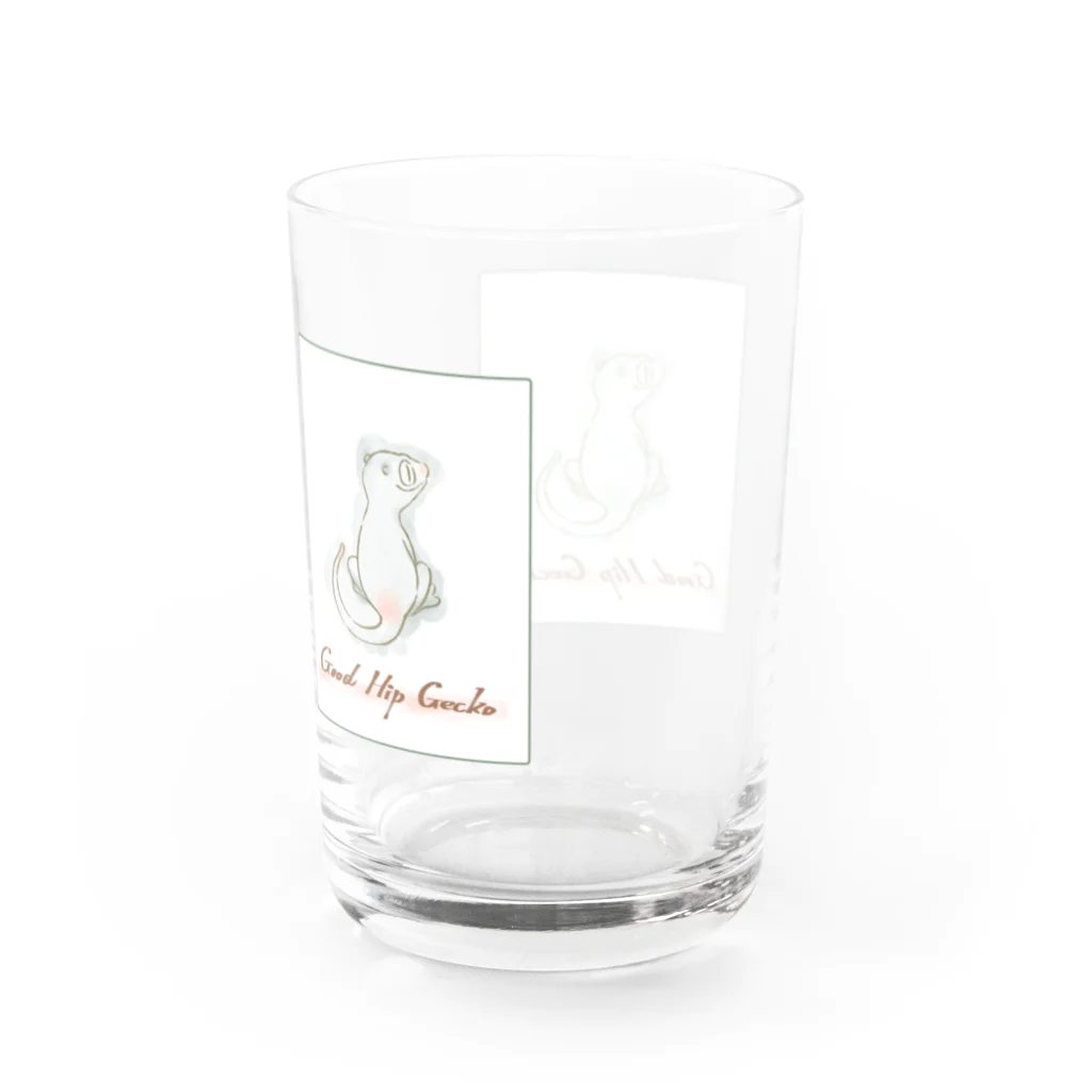 今夜は焼肉のgood hip gecko Water Glass :left