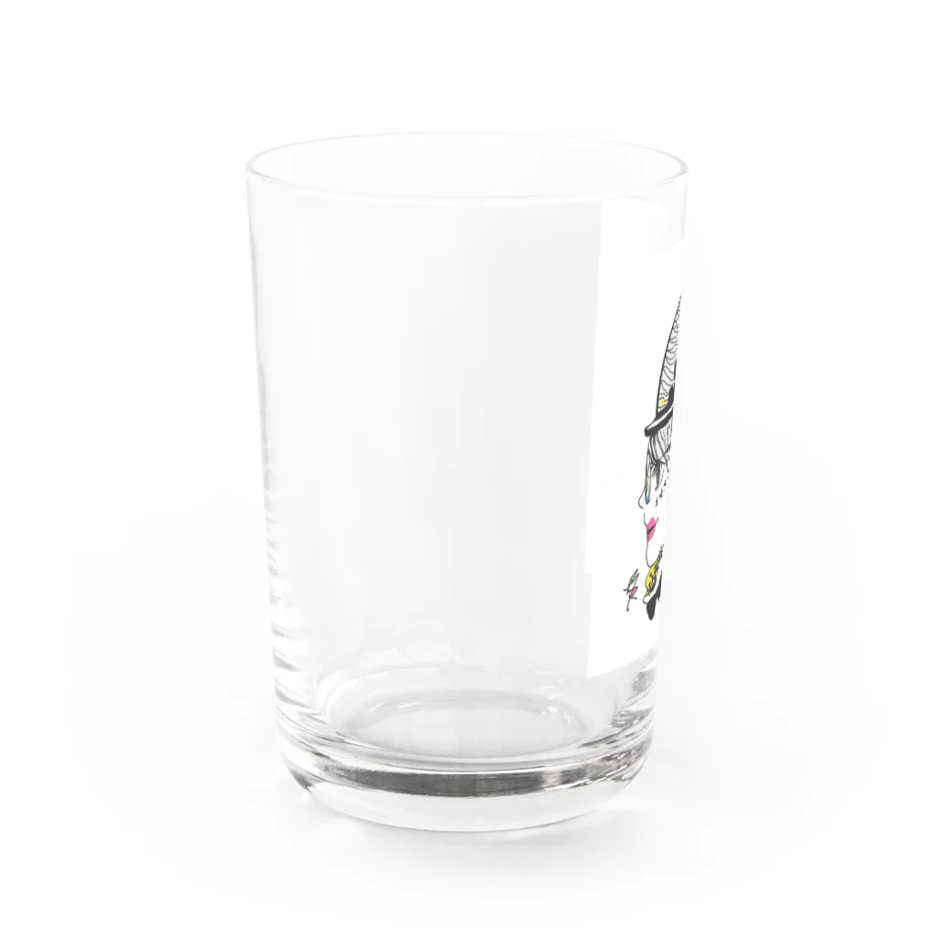 mikyacraft MIKA💓🌟赤い心臓の道化のみかちゃん Water Glass :left