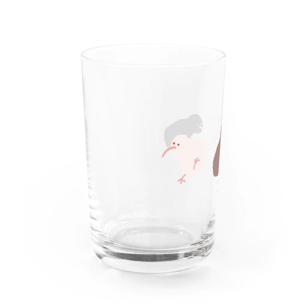 竹さんの3色キーウィ Water Glass :left